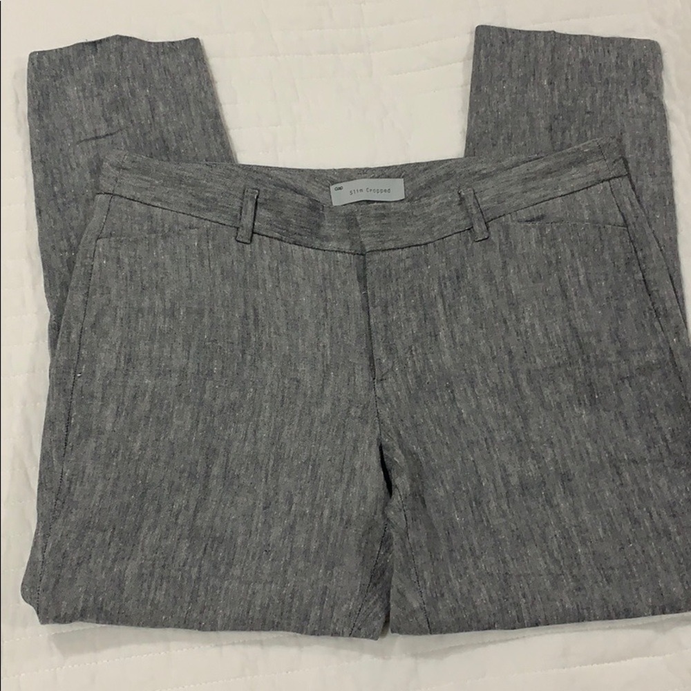 Gray cropped gap pants
